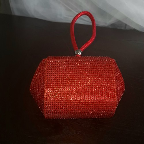 Red rhinestone crystal - crystal, evening