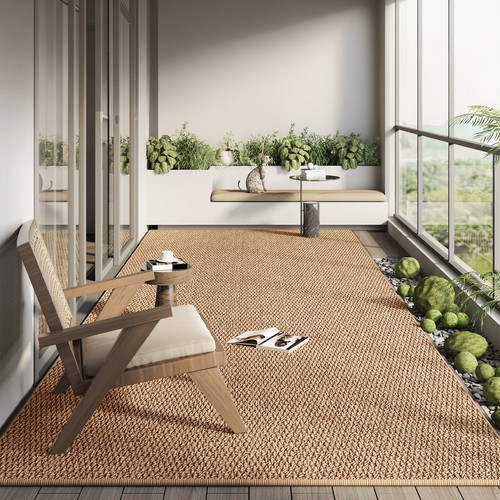 Sisal look area rug washable - sisal,