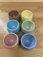 6 x Vintage Melamine Egg Cups 