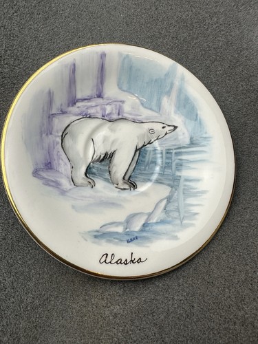 Vintage polar bear saucer - polar,