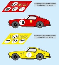 Decals Ferrari 250 GT SWB 12h Sebring 1960 1:32 1:24 1:43 1:18 64 87 slot decals