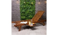 FSC® Certified Acacia Wooden Reclining Sun Lounger - grade B return RRP £169.99