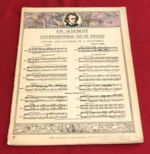 Victorian Sheet Music Schubert Compositions For Piano Chappell 1897
