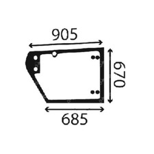 LOWER DOOR GLASS FOR JOHN