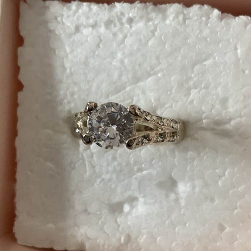 Silver ring size cubic - ring,
