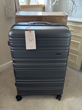 ANTLER LARGE SUIT CASE SATURN EXC 11 4 WHEEL CHARCOAL BRAND NEW BOXED WARRANTY