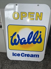 Large Walls, Ice Cream Vintage Original Metal Sign