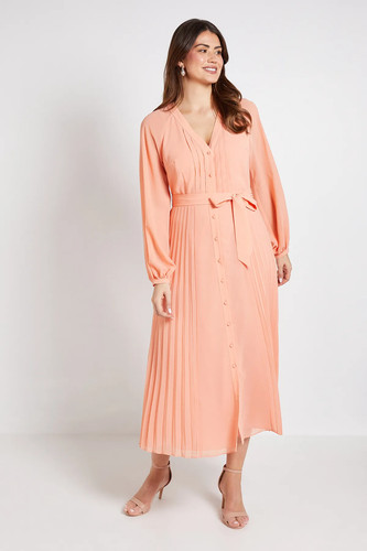 Wallis apricot fit flare - apricot,