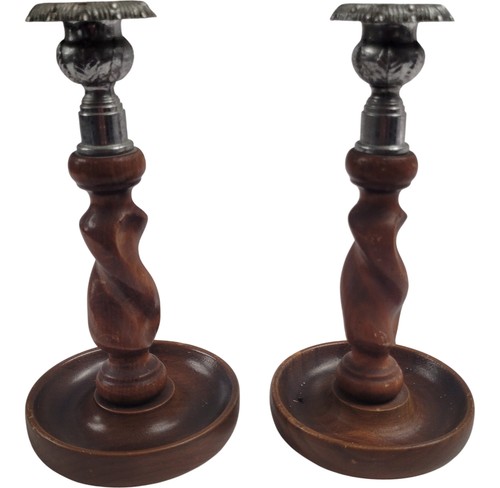 Vintage antique pair - of, oak