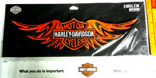 Harley wings back patch