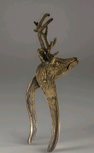 Brass stag nutcracker - brass,
