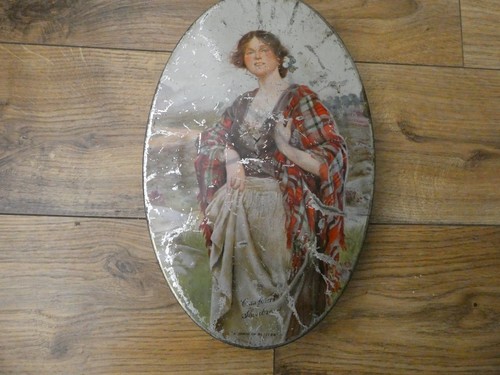 Crawford biscuit tin - tin, flora