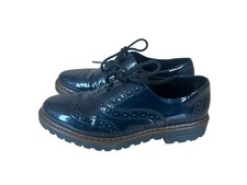 Rieker Mercury Womens Casual Chunky Soled Navy Blue Gloss Brogues UK 4 EU 37