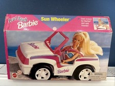 Barbie Sun Wheeler Jeep Car by Mattel white Pink Vintage 1994 Boxed NEW BOX WORN