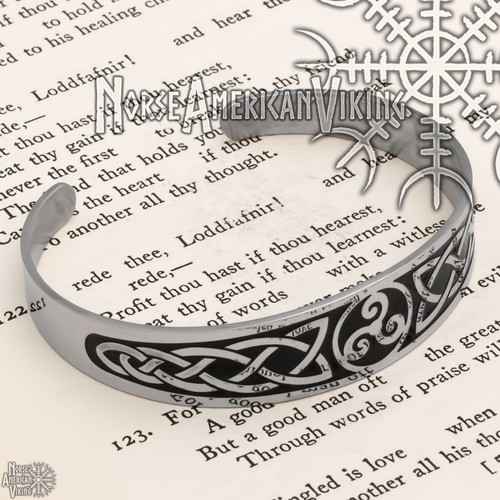 Viking triskele cuff bracelet - viking,