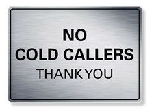 METAL SIGN No Cold Callers