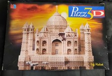 MB Puzz 3D Taj Mahal Jigsaw Puzzle Model Vintage 1997, Foam Backed, 1077 Pieces