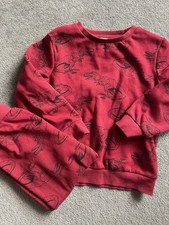 Next Boys Dinosaur Sweatshirt And Joggers Set Outfit Age 5-6 Years