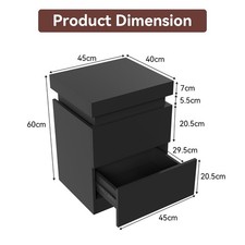 LED Light Bedside Table 2/3
