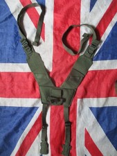 1983 BRITISH ARMY ISSUE 58 PATTERN WEBBING yoke SUSPENDERS Falklands War POUCH
