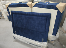 150 x 200 King Hypnos Firm Edge Spring Divan Bed Base+ Headboard Royal Navy