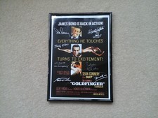 James Bond, Sean Connery. Goldfinger.With Autograph's.Paper Print. Size 12" ×8.0