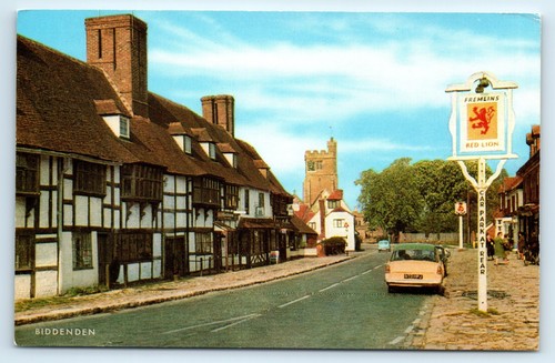 Postcard biddenden red lion - -,