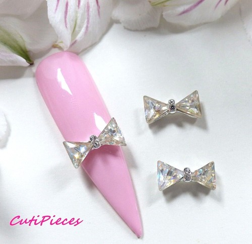 Nail art silver crystal - 3d, *crystal
