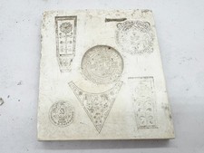 ANTIQUE PLASTER COIN MOLD MEDALLION TOKEN CASTING BLOCK BRAINTREE  WAX SEAL