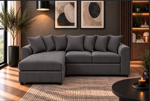 Jumbo cord dylan corner sofa - cord,