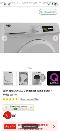 Bush tdt17cn 7kg white - tdt17cn,