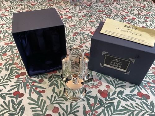 Silver plated condiment set - set, by
