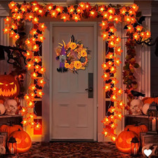 2M/3M/6M Maple Leaf LED String Lights Garland Halloween Fall Decor