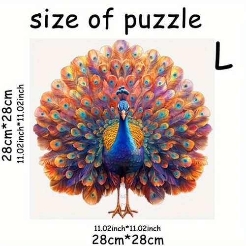 Peacock wooden jigsaw puzzle - wooden,