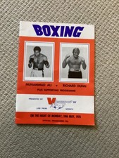boxing memorabilia. Program Muhammad Ali v Richard Dunn