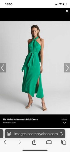 Reiss dress green halterneck - reiss,