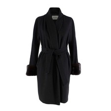 MaxMara Black Camel Hair Wrap