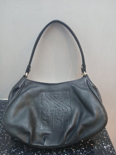 Biba black vintage leather bag - biba,