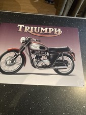 Triumph Bonneville Modern Tin Sign Best Motorcycle Man Cave 41 Cm X30 Cm