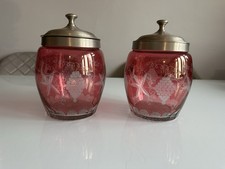 Antique Pair of Cranberry