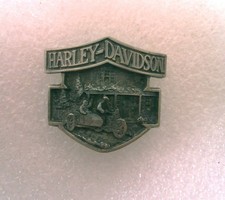 Harley Davidson Glass Pewter