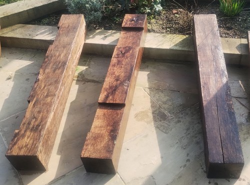 Solid oak sleepers - oak, 2