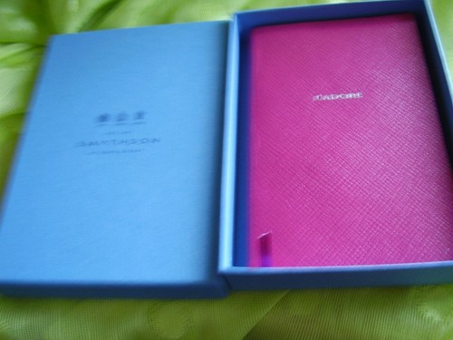 Smythson hot pink - hot, leather