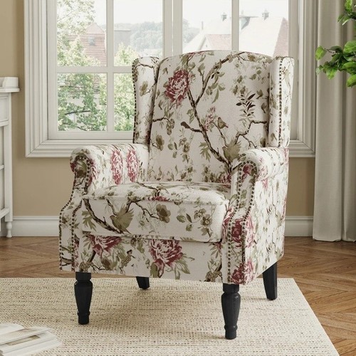 Birds floral accent chairs - floral,