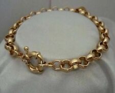 9ct 9K Yellow Gold Plated Men Girl belcher Rolo Bracelet All Sizes Baby-Adult Uk