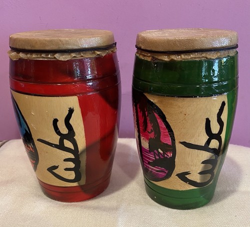 Hand painted cuban bongos - painted,