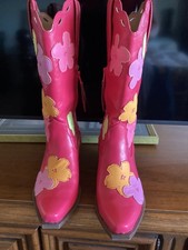 Pink Floral mid calf Western