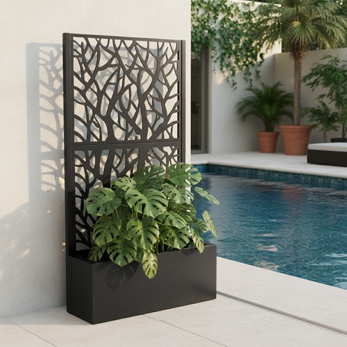 Metal planter raised garden - metal,
