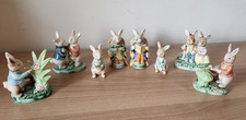 Rabbit Ornaments Figurines Bundle x 8 Figurines Porcelain
