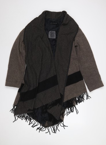 Zara woman brown wool - brown, blend